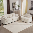 Elegant Corduroy Oversized Sectional Sofa Set With Deep Seats And Flexible Layout