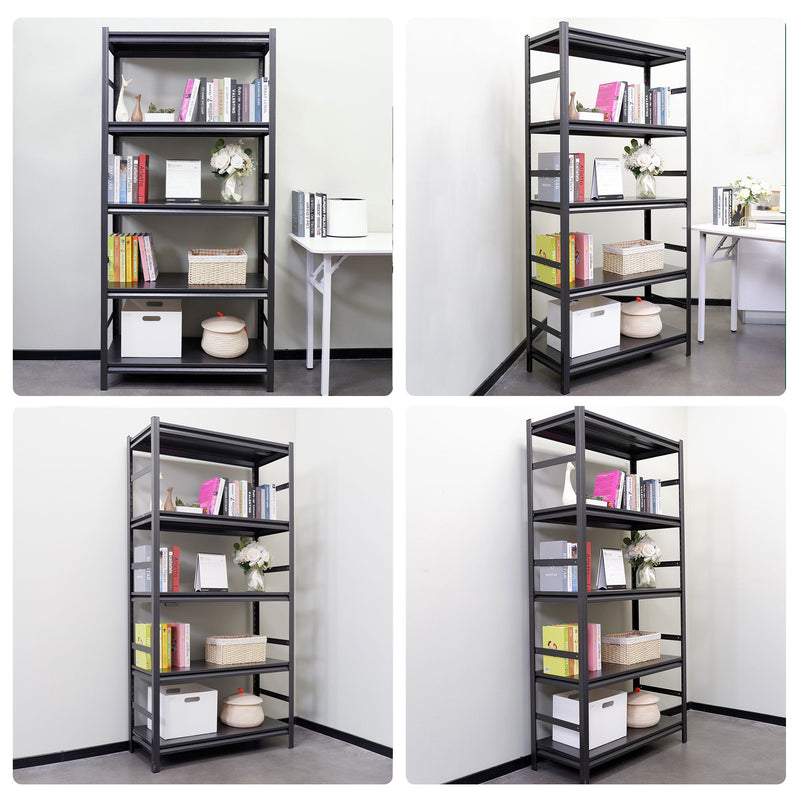Storage Shelves 5 Tier Heavy Duty Metal Shelving Unit Adjustable Shelving Units And Storage Rack Kitchen Garage Shelf - Black