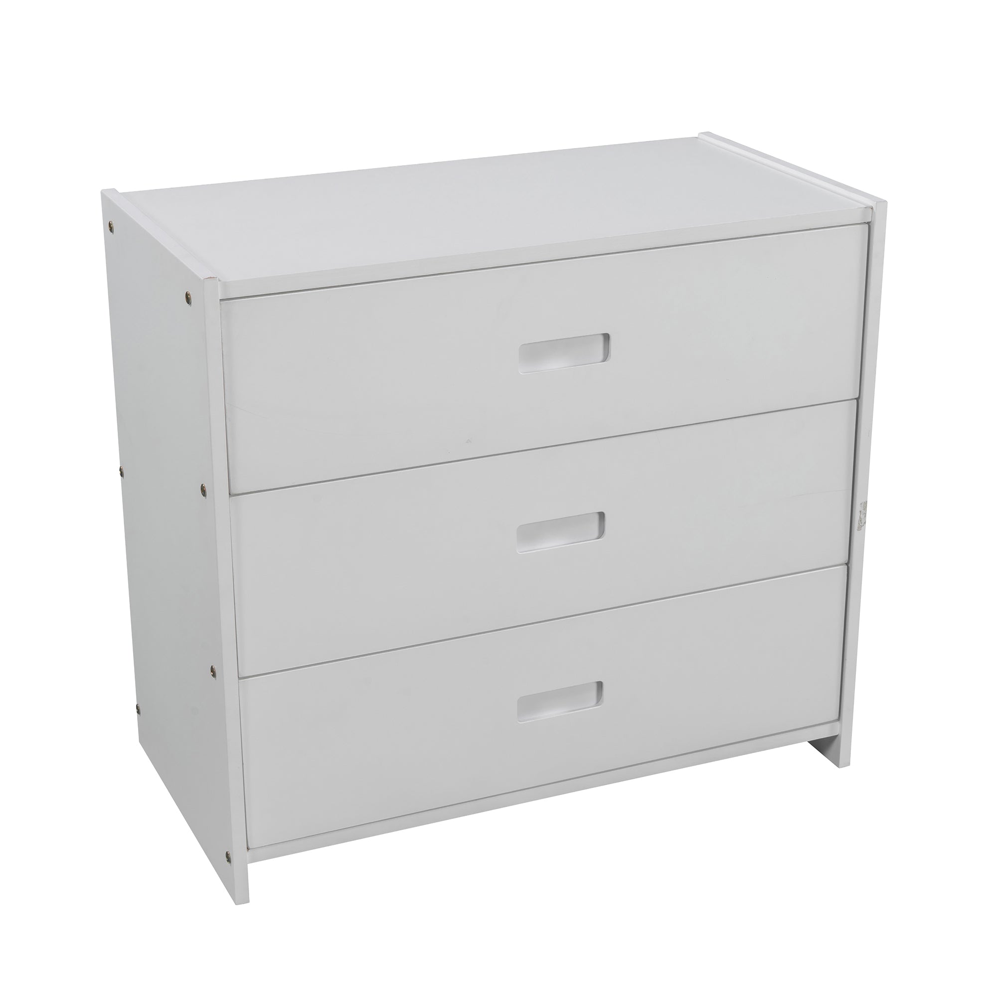 Low Loft Bed with Attached Bookcases and Separate 3-tier Drawers,Convertible Ladder and Slide,Twin,White - Atlantic Fine Furniture Melbourne FL