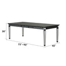 Varian II - Dining Table - Black & Sliver Finish - Atlantic Fine Furniture Inc
