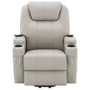 Sanger - Upholstered Power Lift Massage Recliner
