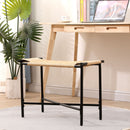 Handwoven Paper Rope Foot Rest Shoes Stools Ottomans For Entryway