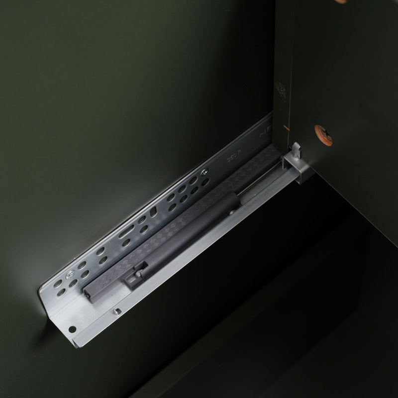 Fluted Bathroom Vanity With Ceramic Sink, Soft Close Slides