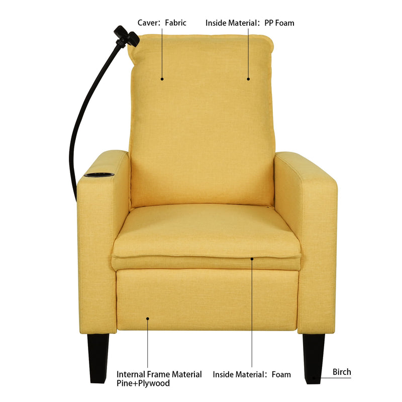 Recliner Chairs For Adults, Adjustable Recliner Sofa With Mobile Phone Holder & Cup Holder, Modern Reclining Chairs Fabric Push Back Recliner Chairs For Living Room, Bedroom