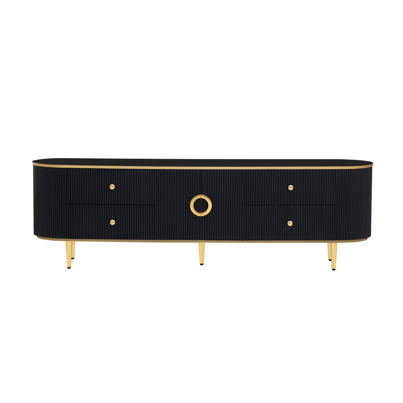 Modern TV Stand With 4 Drawers And 1 Cabinet