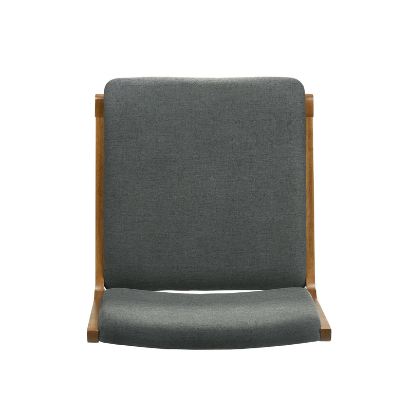 Contemporary Dining Chair Set Upholstered Fabric With Rubberwood Frame