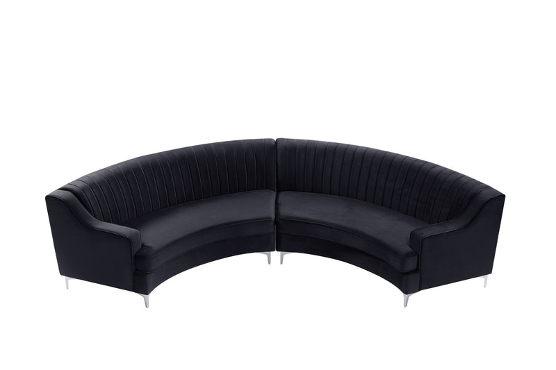 Velvet Curved Sofa