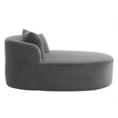 Modern Chaise Lounge Sofa Boneless Couch With Supportive Pillows