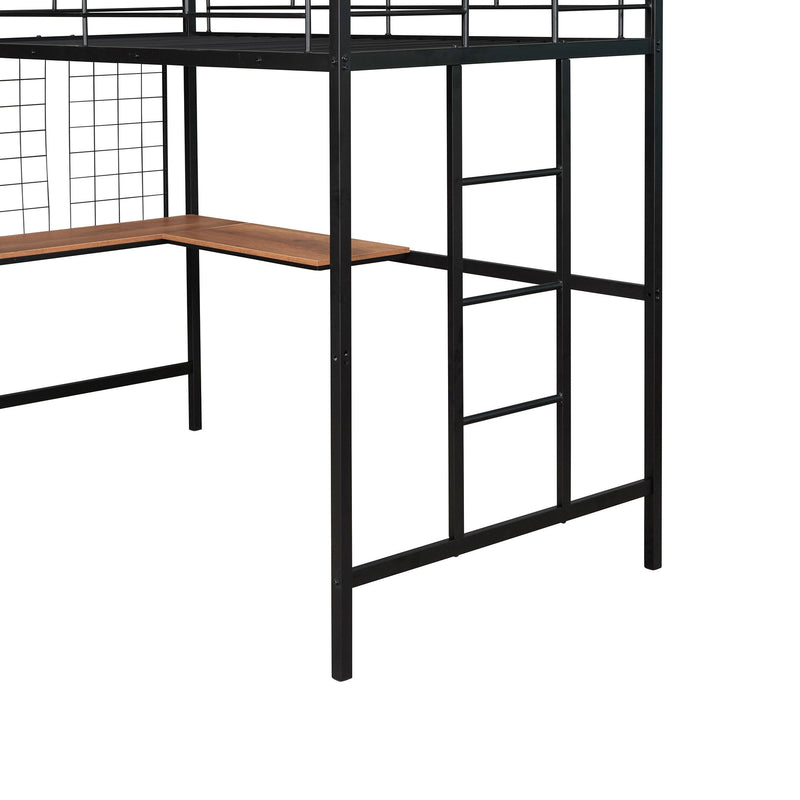 Bed With Desk And Grid