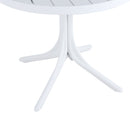 Modern Round Table, Waterproof, UV Resistant And Durable - White