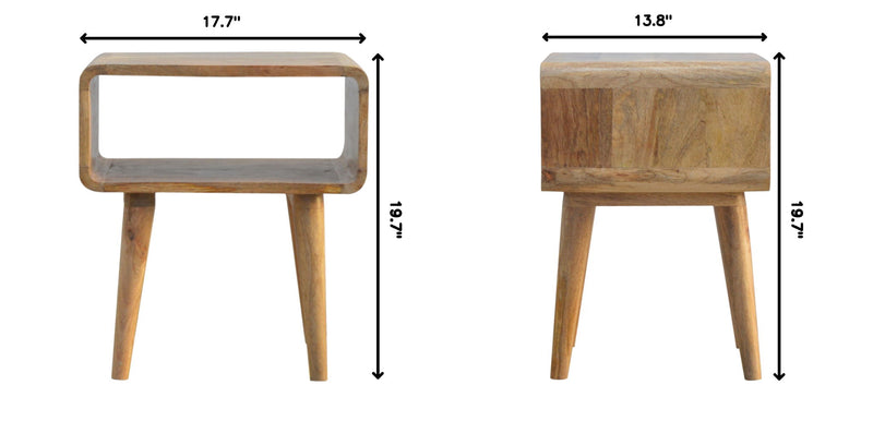 Minimalist Open Curved Nightstand