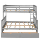 Bunk Bed With Ladders And 2 Storage Drawers