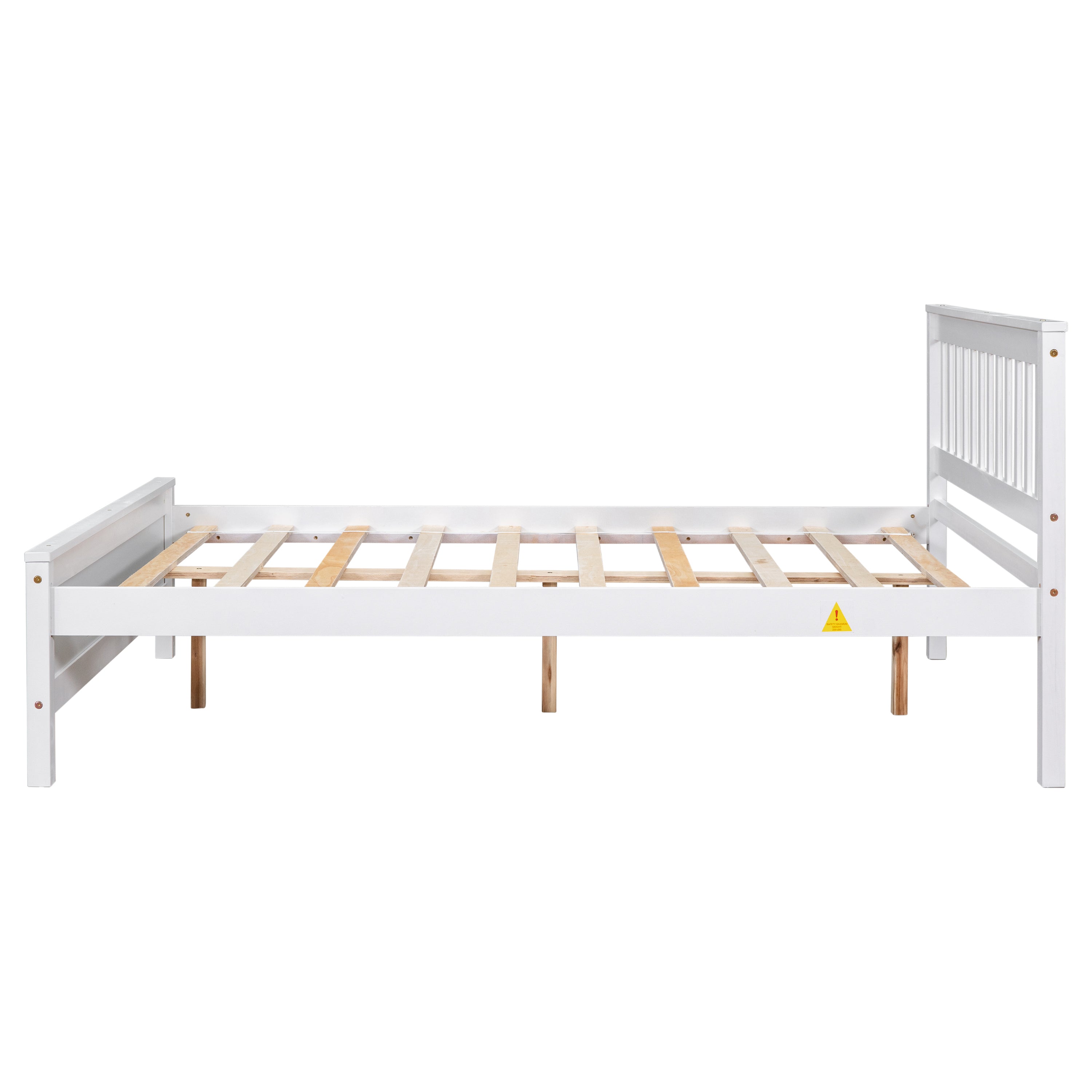Full Bed with Headboard and Footboard,with 2 Nightstands,White - Atlantic Fine Furniture Melbourne FL