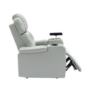 Power Recliner Theater Chair With Cooling Cup Holder, Bluetooth Speaker, LED Lights, USB Ports