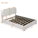 Upholstered Platform Bed With Hydraulic Storage System