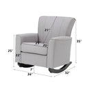 Denzell - Rocking Chair - Light Gray Linen