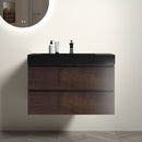 Alice - Bathroom Vanity Wall Mounted With Sink, Large Storage Floating Bathroom Vanity For Modern Bathroom, One-Piece Sink Basin Without Drain And Faucet