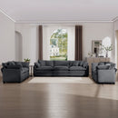 Elegant Corduroy Oversized Sectional Sofa Set With Deep Seats And Flexible Layout