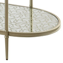 Zaba - TV Stand - Glass Top & Champagne