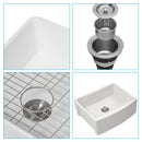 Farmhouse Sink, Apron Front Single Bowl With Arch Edge Design