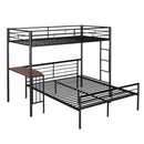 Bunk Bed With Desk, Ladder And Quality Slats For Bedroom