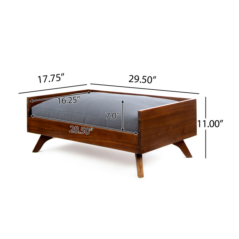 Dog Bed With High Quality Mattress - Gray / Brown