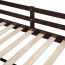 Low Loft Bed With Rolling Desk, Shelf And Drawers