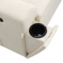 U Shaped Sectional Sofa 6 Seat Couch Set With Oversized Ottoman, Hidden Armrest Storage And Cup Holders USB Charging Ports Wide Seat Sofa