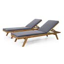 Nebulon - Outdoor Adjustable Chaise Lounge With Water Resistant Cushions (Set of 2)