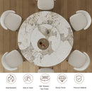 Modern Sintered Stone Dining Table Set With Chairs