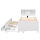 Platform Bed With Storage Headboard, USB, Trundle And 3 Drawers