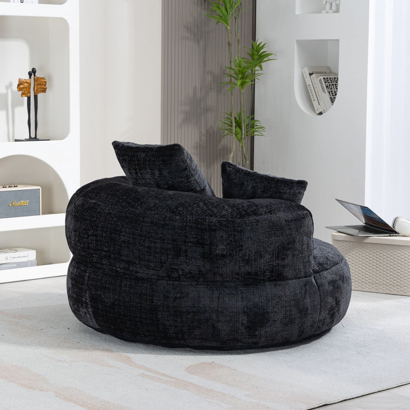 Lazy Sofa High Back Bean Bag Chair Couch With 3 Pillows