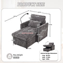 Multifunctional Chenille Recliner Sofa With Storage And Phone Bracket