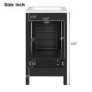 Bathroom Vanity With Ceramic Sink, Soft Close Drawers, Door Organizer, Divider Drawer, Adjustable Foot Pads