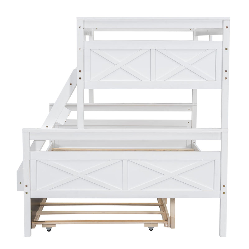 Bunk Bed With Ladder And Safety Guardrail