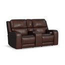 Oasis - Power Reclining Loveseat With Console, Power Headrests, Lumbar, Heat & Massage