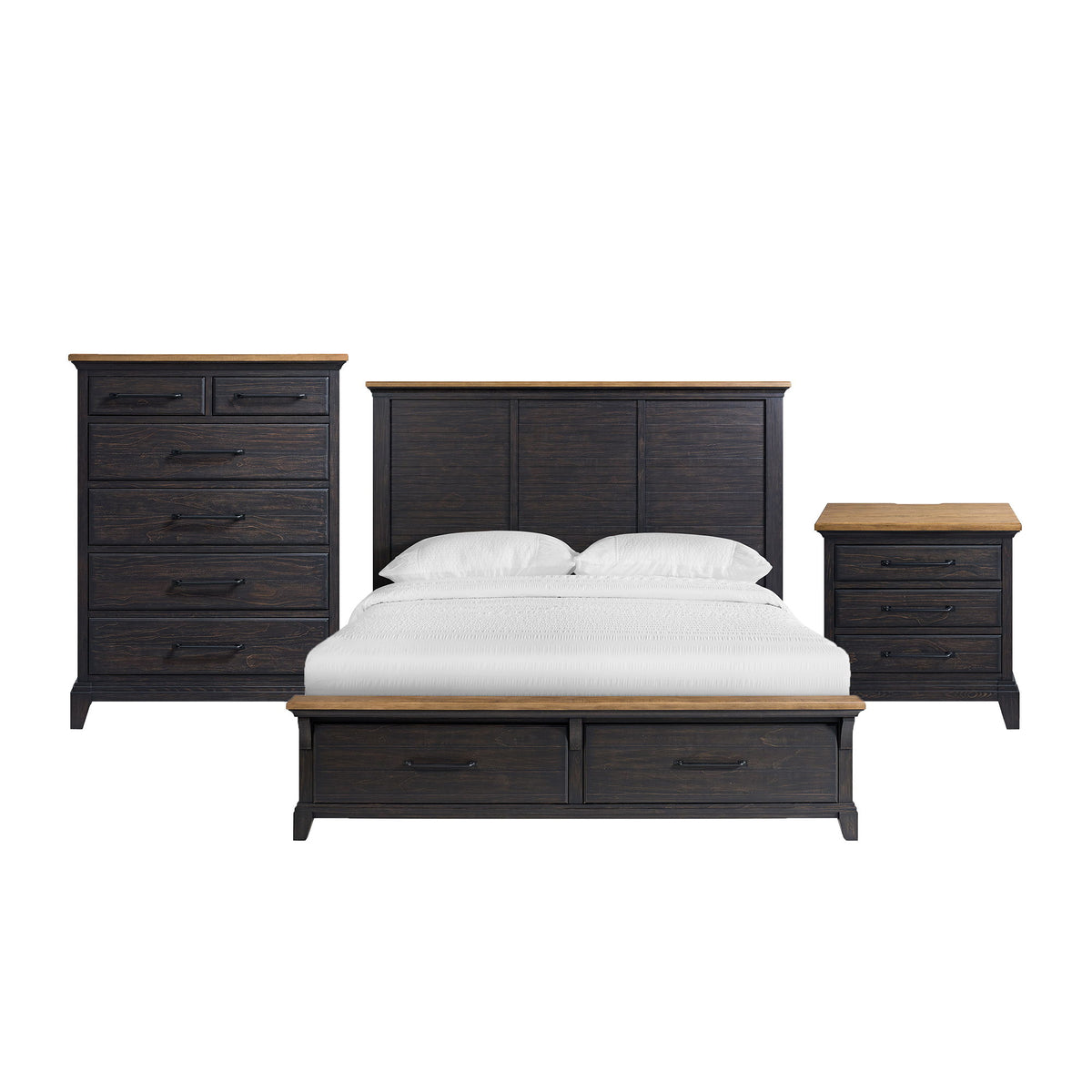 Montrose Storage Bedroom Set in Dark Brown by Elements International