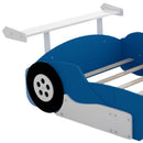 Race Car-Shaped Platform Bed With Wheels
