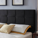 Marakesh - Contemporary Fabric Upholstered King / California King Headboard - Black