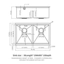 Modern Double Bowl Undermount Kitchen Sink