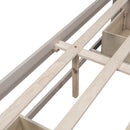 Queen Size Platform Bed with 6 Storage Drawers,Antique White