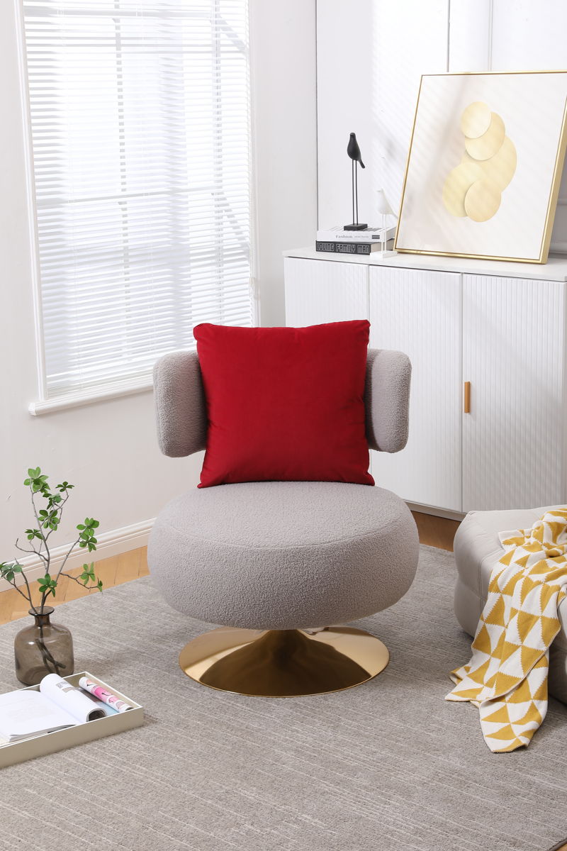 Swivel Accent Chair Armchair, Round Barrel Chair For Living Room Bedroom