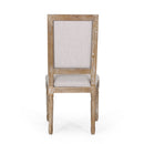 French Country Style Dining Chair With Upholstered Seating And Fluted Legs