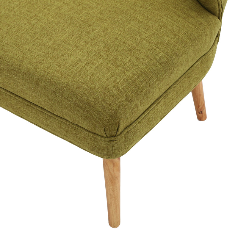 Elegant Classic Upholstered Loveseat With Curved Backrest