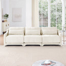 Elegant Sofa With Ergonomic Design And Lumbar Pillows