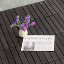 Acacia Hardwood Interlocking Deck Tiles, Striped Pattern