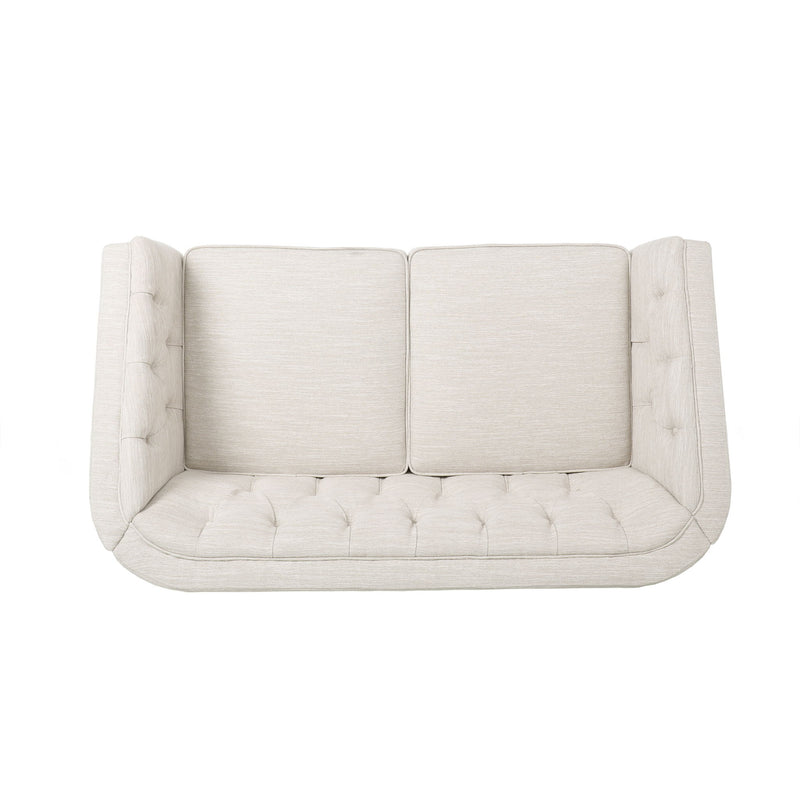 Sophisticated Loveseat With Diamond Stitched Detailing