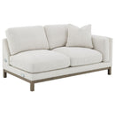 Geneva - Boucle Upholstered Sectional Chaise Sofa - Sand