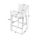 Velvet Fabric Counter Height Bar Stools (Set of 2)