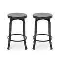 Modern Industrial Counter Stool Set With Swivel Function